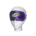 Purple Satin Sleep Mask With Multi Color Print